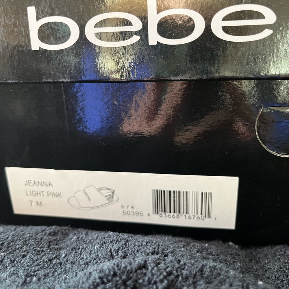 Bebe light pink slippers